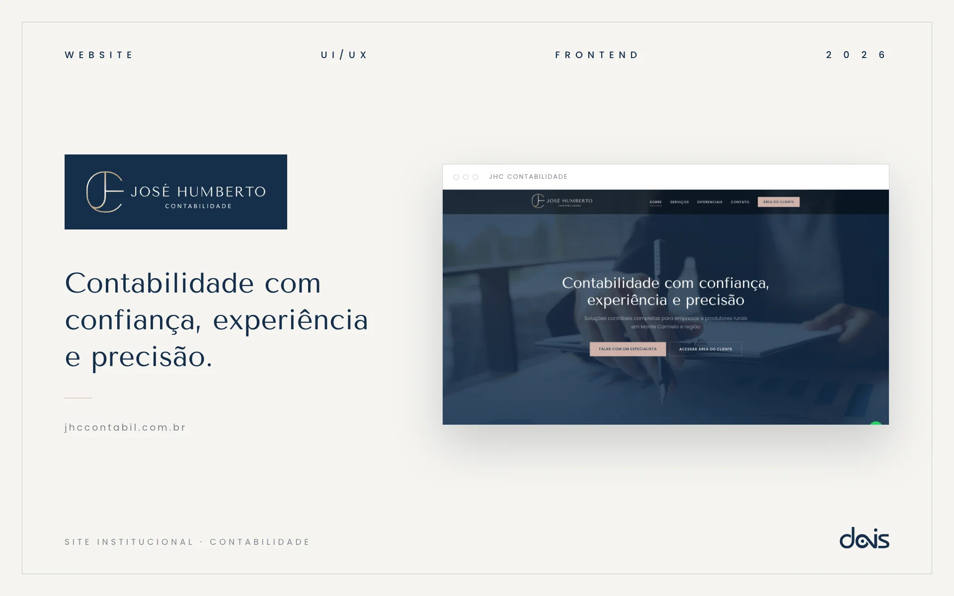 Capa, JHC Contabilidade