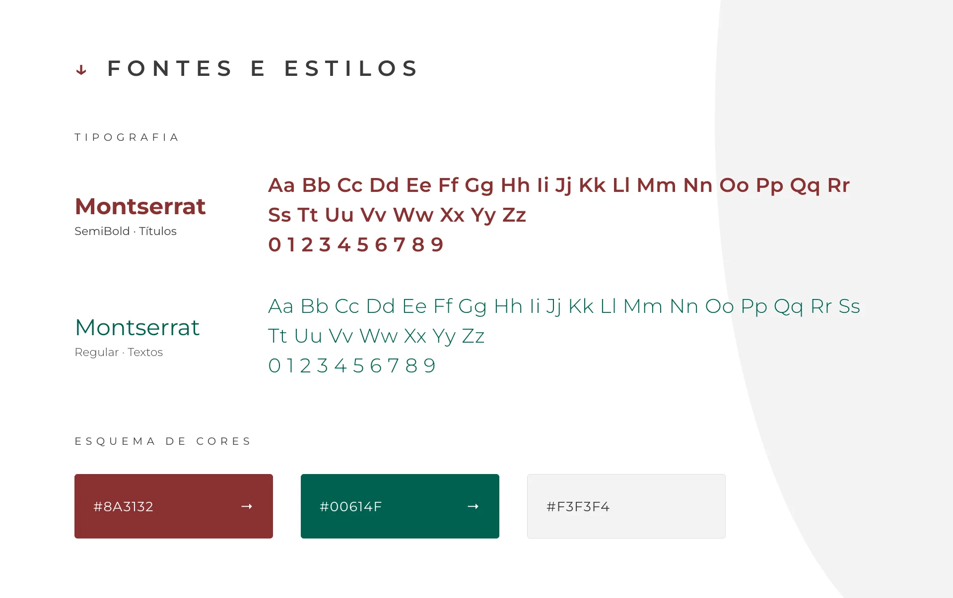 Fontes e estilos